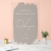 FUTURE MRSブライダルシャワー歓迎ダスティベージュ アクリルサイン (ウェディング)