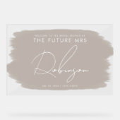 FUTURE MRSブライダルシャワー歓迎ベイ絵を描ジ アクリルサイン (正面)