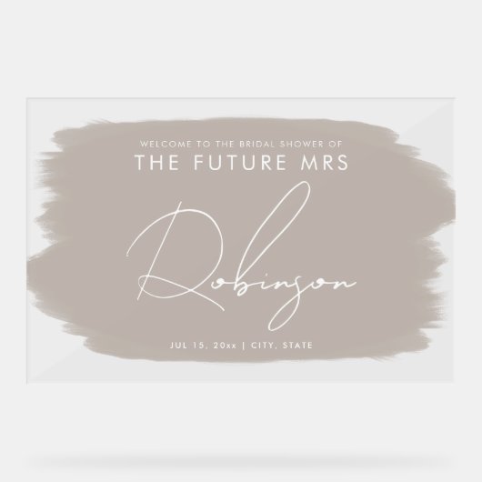 FUTURE MRSブライダルシャワー歓迎ベイ絵を描ジ アクリルサイン (正面)