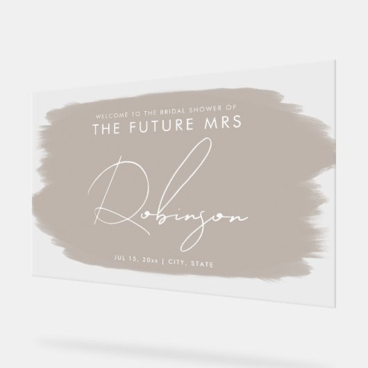 FUTURE MRSブライダルシャワー歓迎ベイ絵を描ジ アクリルサイン (傾斜)