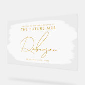 FUTURE MRSブライダルシャワー歓迎絵を描白 アクリルサイン (傾斜)