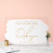 FUTURE MRSブライダルシャワー歓迎絵を描白 アクリルサイン (ウェディング)