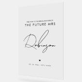 FUTURE MRSミニマルブライダルシャワーウェルカムブラック アクリルサイン (傾斜)