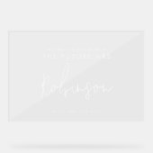 FUTURE MRSモダンブライダルシャワーウェルカムホワイト アクリルサイン (正面)