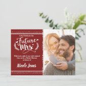 FUTURE MRS. クランベリー レッド 結婚式前 ウェルカムボード 招待状 (スタンド正面)