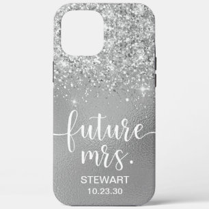 Future Mrs シルバーグリッターケースメイトiPhoneケース iPhone 12 Pro Max ケース