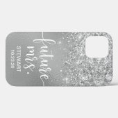 Future Mrs シルバーグリッターケースメイトiPhoneケース Case-Mate iPhoneケース (裏面 (横))