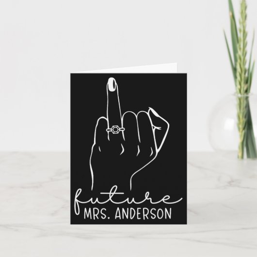 Future Mrs. Anderson New Bridal To Be Fiance Bache カード (正面)