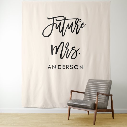 Future Mrs Bridal Shower Backdrop Photo Booth タペストリー (インサイチュ)