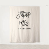 Future Mrs Bridal Shower Backdrop Photo Booth タペストリー (正面)