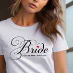 Future Mrs. Bride Black カスタムScript 結婚's<br><div class="desc">可愛くて上品なブライダルカスタマイズシャツは「未来のミセス」の名前が付いている。</div>