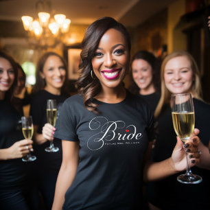 Future Mrs. Bride Black カスタムScript 結婚's Tシャツ