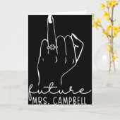 Future Mrs. Campbell New Bridal To Be Fiance Bache カード (黄色い花)