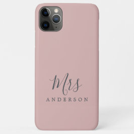 Future Mrs. Chic Script Bride Silver Pink iPhone 11 Pro Maxケース