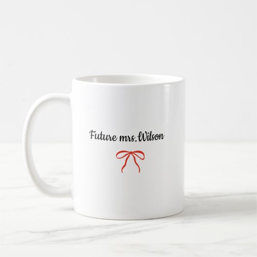 Future Mrs Coffee Mug Engaged Bride To Be Gift コーヒーマグカップ (左)