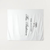 Future Mrs. Custom Bridal Shower Backdrop タペストリー (正面(横))