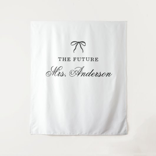 Future Mrs. Custom Bridal Shower Backdrop タペストリー (正面)