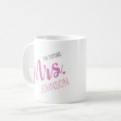 Future Mrs. Custom Name Engagement コーヒーマグカップ (正面左)