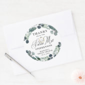 Future Mrs. Greeneryブライダルシャワーありがとう ラウンドシール (封筒)