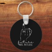 Future Mrs. Mitchell New Bridal To Be Fiance Bache キーホルダー (正面)