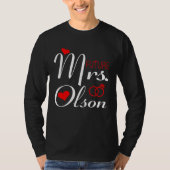 Future Mrs Olson Wife To Be Bride To Be Valentine Tシャツ (正面)