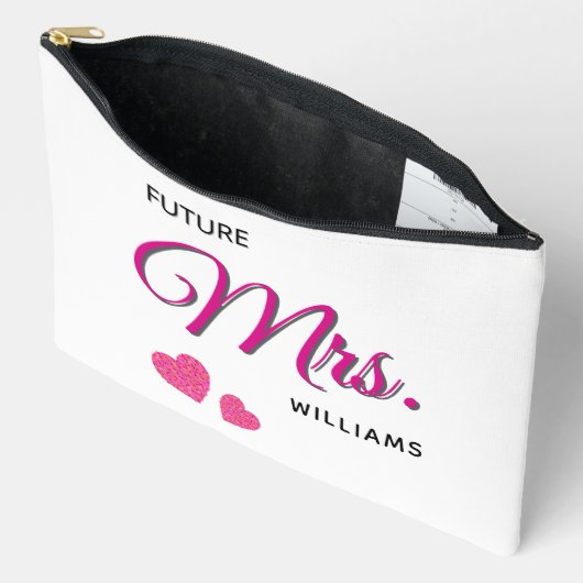 Future Mrs Personalized Wedding Design  アクセサリーポーチ (見開き)