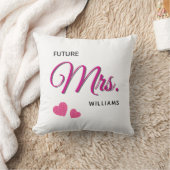 Future Mrs Personalized Wedding Design クッション (ブランケット)