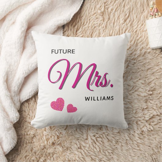 Future Mrs Personalized Wedding Design  クッション (ブランケット)