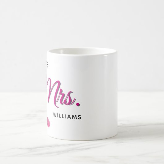 Future Mrs Personalized Wedding Design  コーヒーマグカップ (中央)