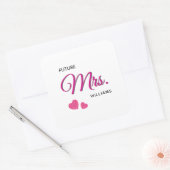 Future Mrs Personalized Wedding Design スクエアシール (封筒)