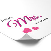 Future Mrs Personalized Wedding Design ポスター (角)