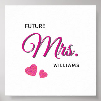 Future Mrs Personalized Wedding Design  ポスター
