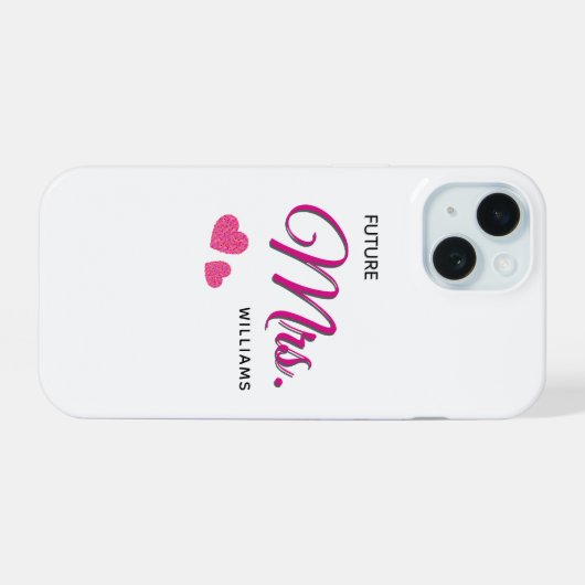 Future Mrs Personalized Wedding Design  iPhone 15ケース (裏面横)