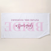 Future Mrs. pool towel, beach blanket ビーチタオル (正面)