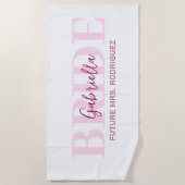 Future Mrs. pool towel, beach blanket ビーチタオル (正面)