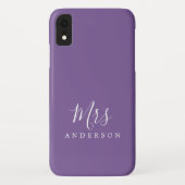Future Mrs. Purple 鮮やか Chic Script Bride Case-Mate iPhoneケース (裏面)