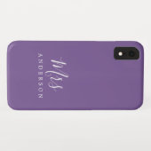 Future Mrs. Purple 鮮やか Chic Script Bride Case-Mate iPhoneケース (裏面(横))