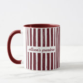 Future Mrs | Red Stripes Bachelorette Party Custom マグカップ (左)