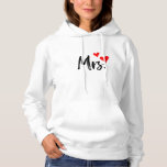 Future Mrs Shirt – かわいい婚約と記念日 パーカ<br><div class="desc">スタイルでミセスのステータスを表示する黒のスクリプトと2つの赤いハートを備えた愛らしいはっきりしたTシャツ。あなたは新郎新婦でも、また結婚したは堂々と連れて行っても、どの衣装にも魅力を添える。カジュアル衣服素晴らしのため、ハネムーン旅行のため、ブライダルシャワーのため、またはあなたのミセスのための思いやりある贈り物としてお気に入りのは、終日の心地よいと自信のための柔らかく通気性の良い生地で作られた。</div>