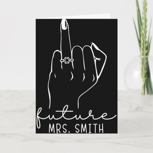 Future Mrs. Smith New Bridal To Be Fiance Bachelor カード (正面)