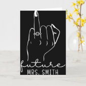 Future Mrs. Smith New Bridal To Be Fiance Bachelor カード (黄色い花)