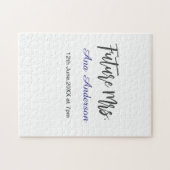 Future mrs surname bride to be purple gray name da ジグソーパズル (横)