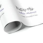 Future mrs surname bride to be purple gray name da ラッピングペーパー (ロールコーナー)