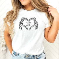 Future Mrs. Women Shirtsゴシック体のスケルトンハンド