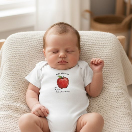 Future Native New Yorker Big Apple Baby ベビーボディスーツ