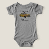 Future Native New Yorker Taxi Sketch Baby Bodysuit (デザイン正面)