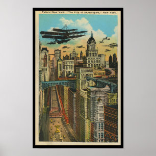Future New York the City of Skyscrapers ポスター