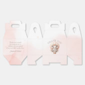 Future Papa Baby Shower Peach Elephant フェイバーボックス (見開き)