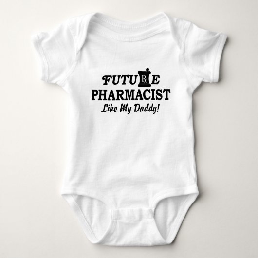 Future Pharmacist Like my Daddy ベビーボディスーツ (正面)