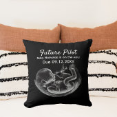 Future Pilot Pregnancy Announcement Funny Aviation クッション